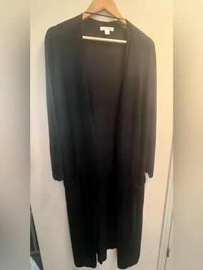 Joe Fresh Lightweight Black Knit Cardigan • XL